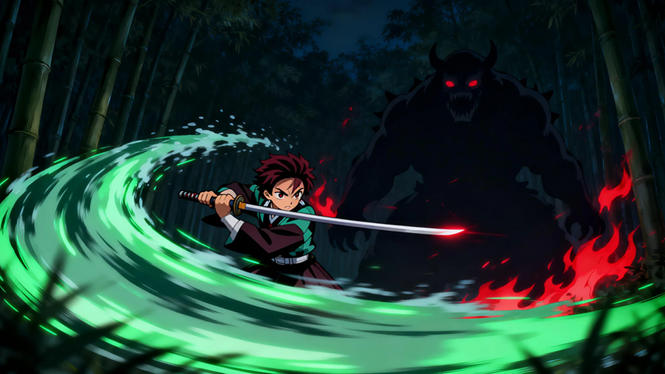 鬼灭之刃 风格原创斩鬼战士海报