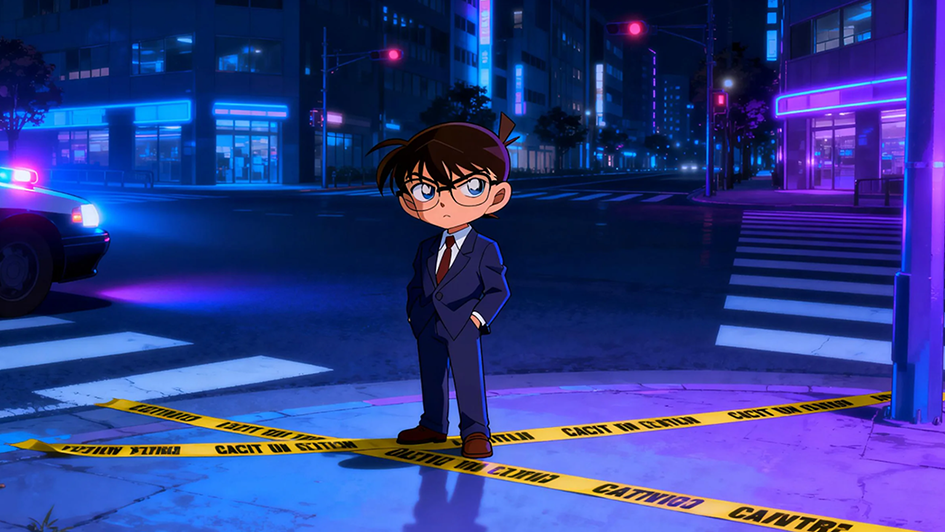 名侦探柯南 风格原创都市侦探海报