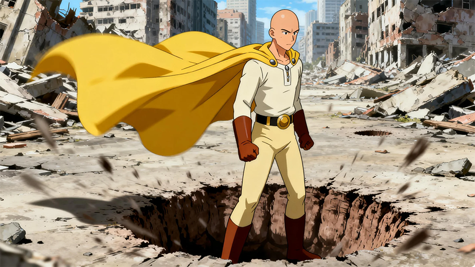 一拳超人 风格原创无敌英雄海报