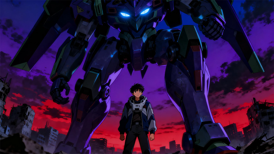 EVA 新世纪福音战士 风格原创机甲心理海报