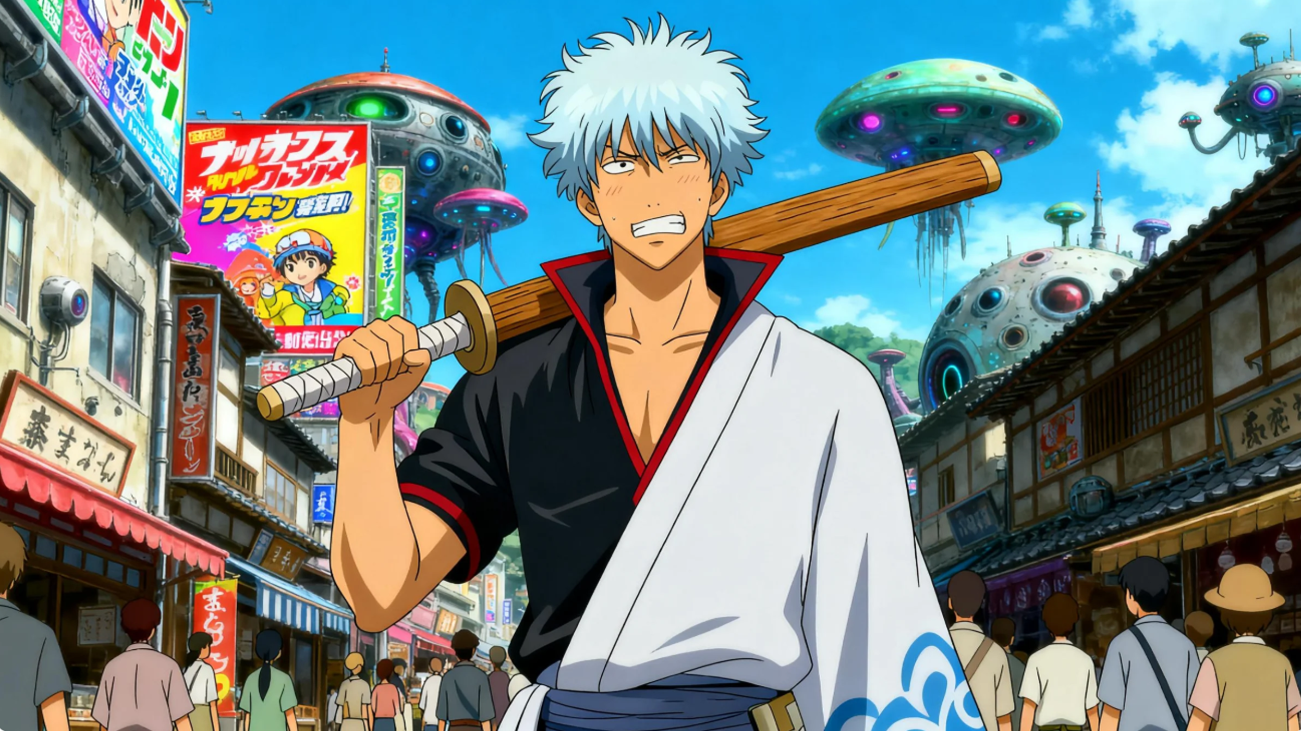 银魂 风格原创搞笑武士海报