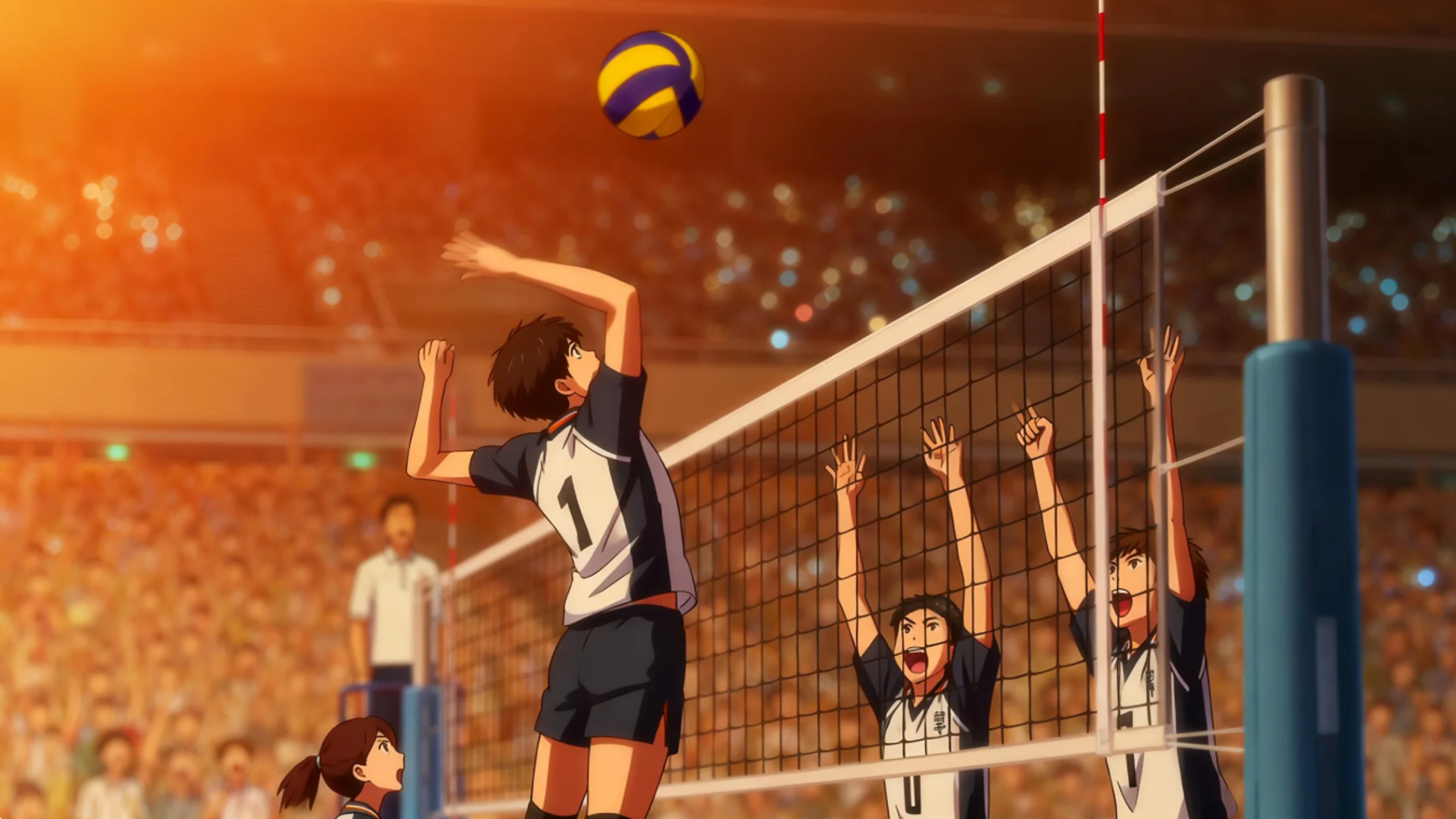 排球少年 风格原创排球热血海报