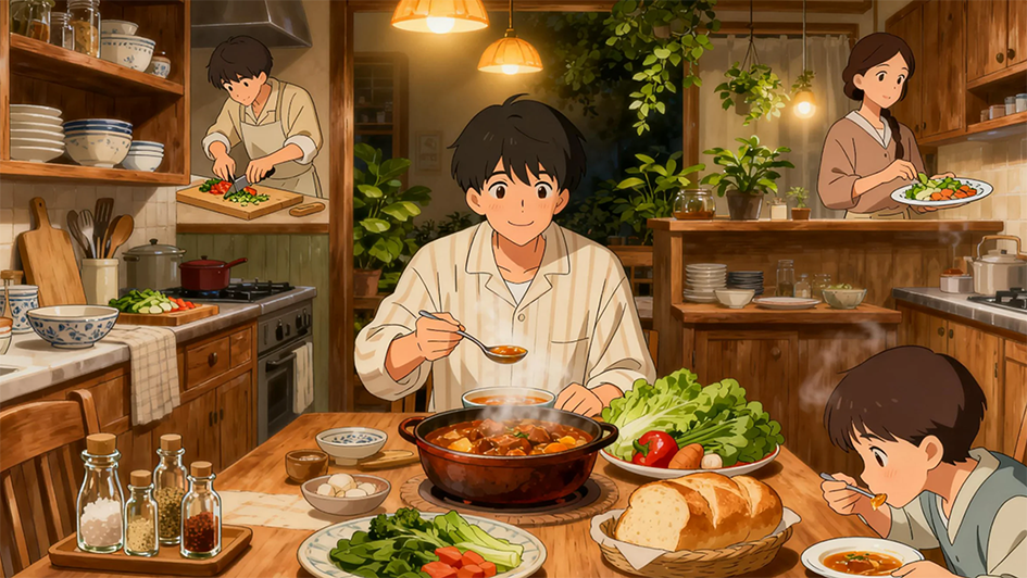 料理与烟火气（氛围图）